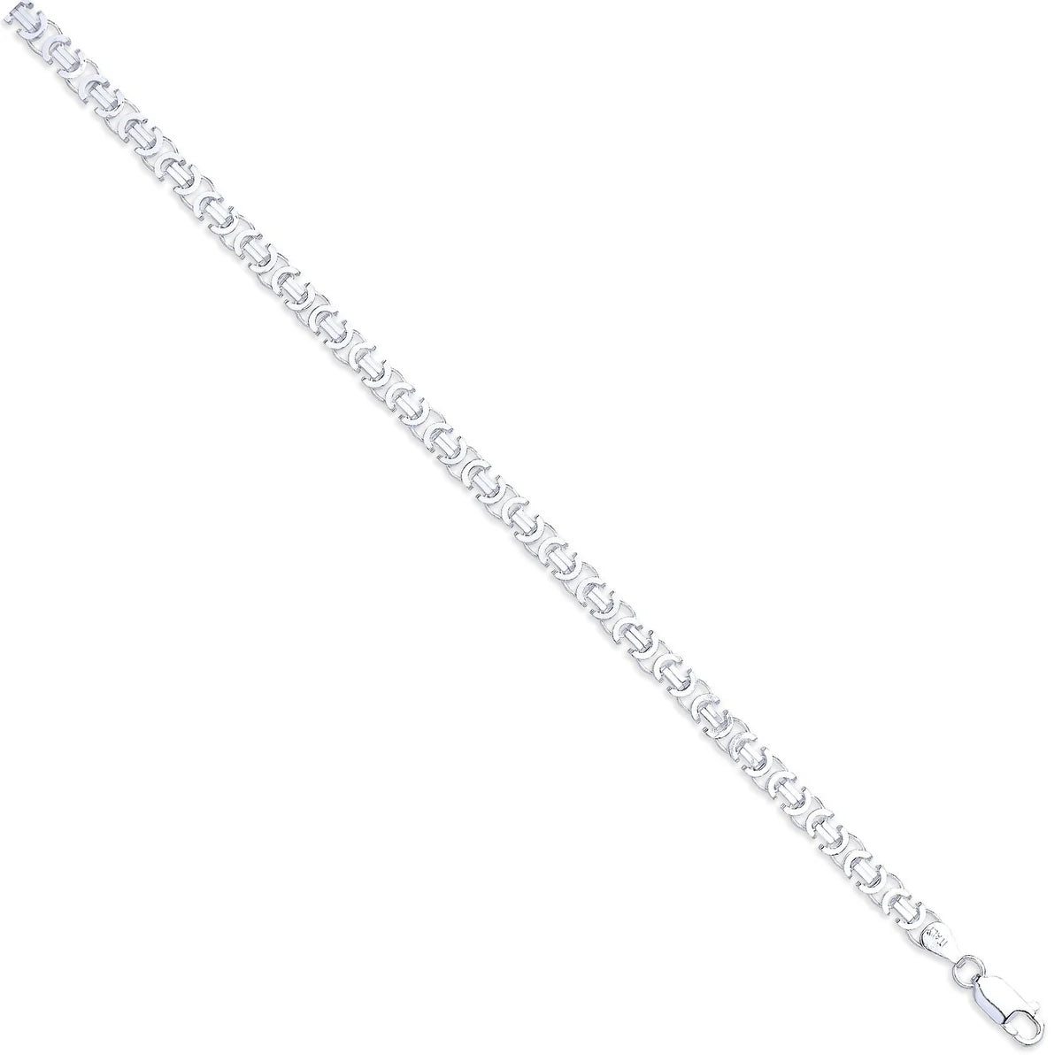 Silver Flat Byzantine Chain (5mm)