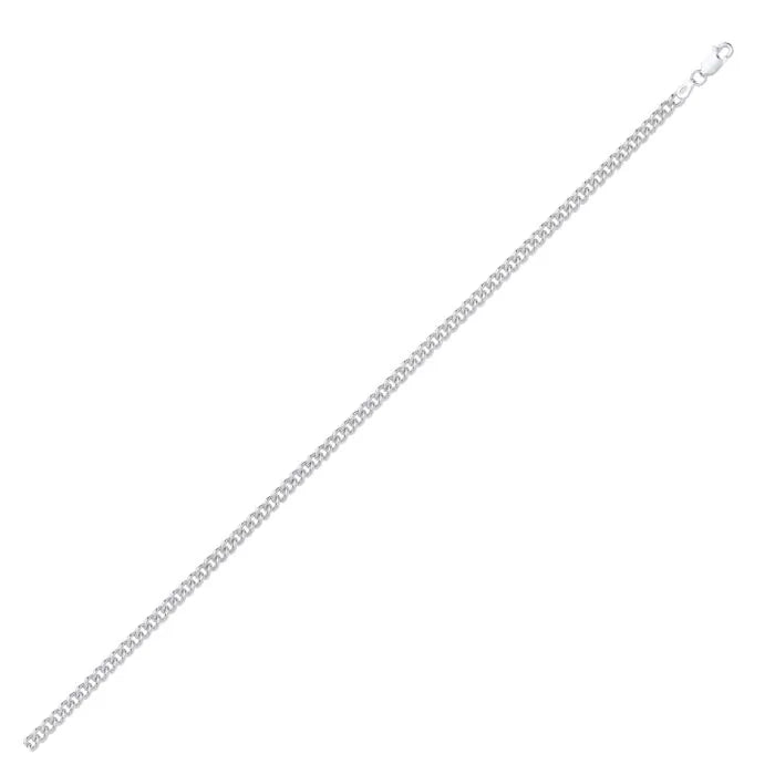 Sterling Silver 4.5mm Hollow Curb Chain