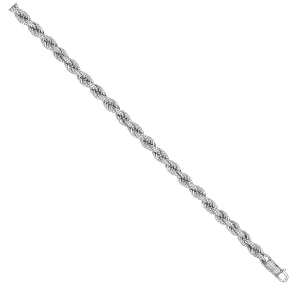 Sterling Silver 7mm CZ Rope Chain