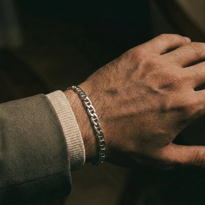 Voyager Anchor bracelet worn on the wrist