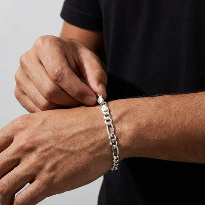 Fastening the lobster clasp on the Atlas Figaro bracelet
