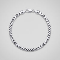 Keystone Franco Bracelet 4mm in solid 925 sterling silver
