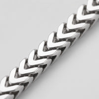 Close-up of the square V links on the Keystone Franco Bracelet