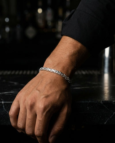 King's Byzantine bracelet worn on the wrist