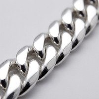 Close-up of the links on the Onyx Cuban bracelet